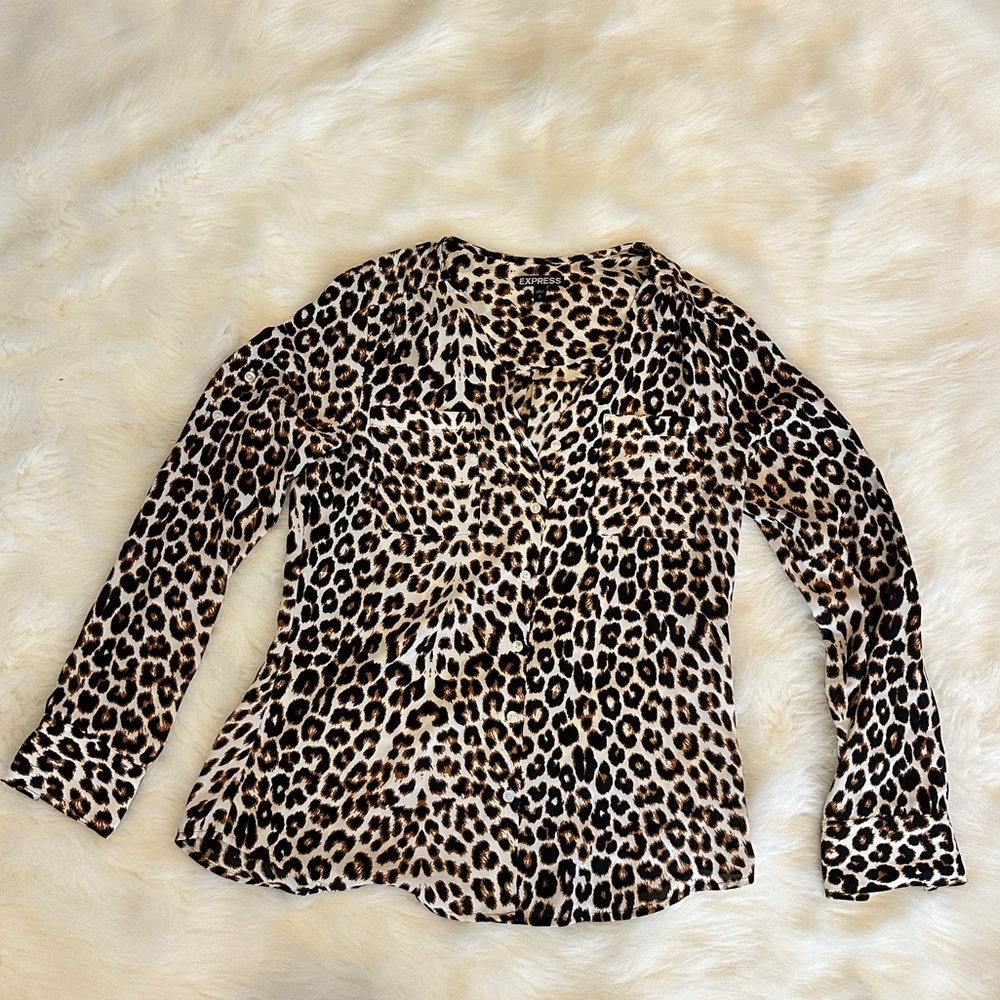 EXPRESS Leopard Blouse
